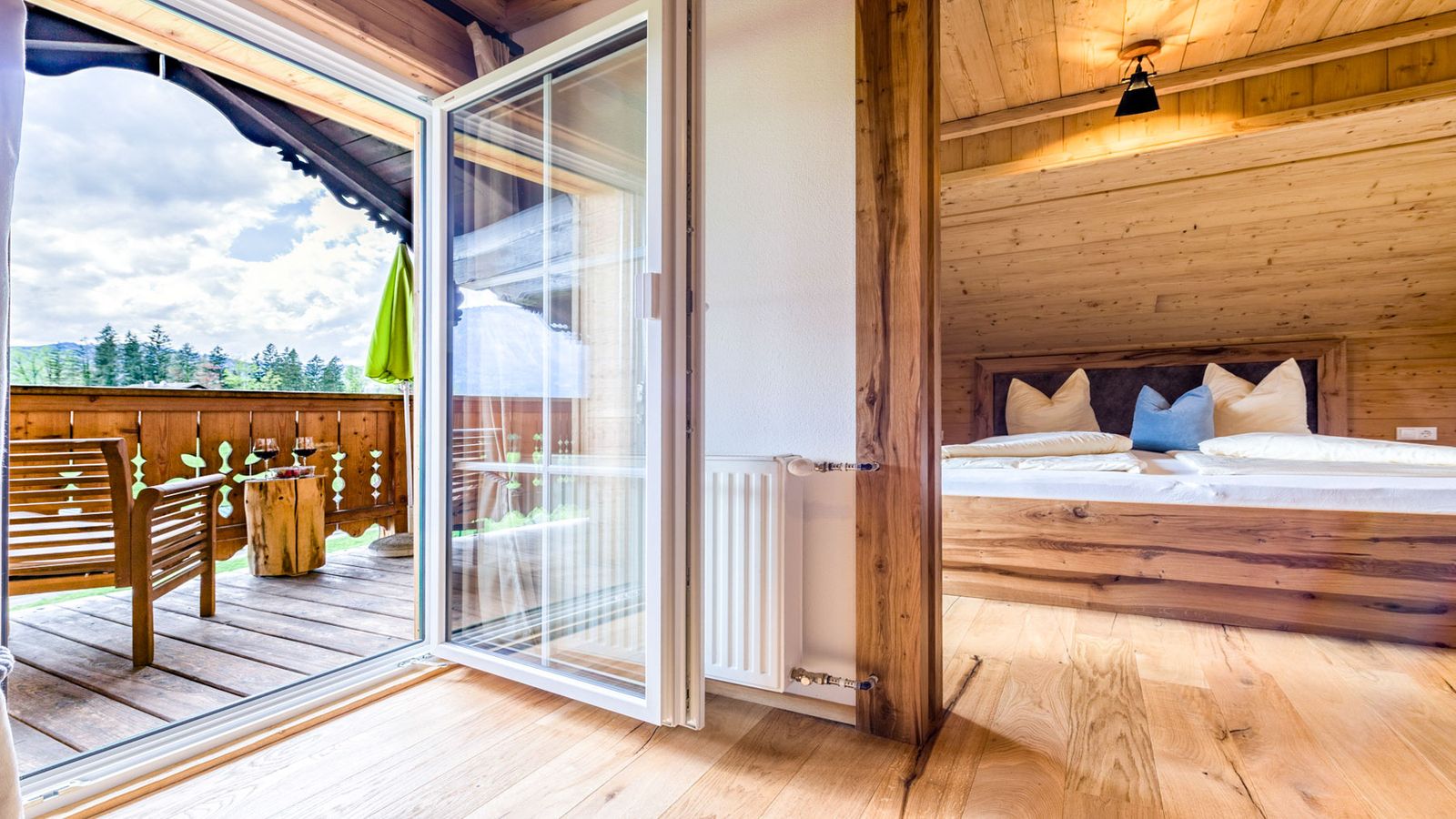 Zimmer Panorama: Zugang zum Balkon